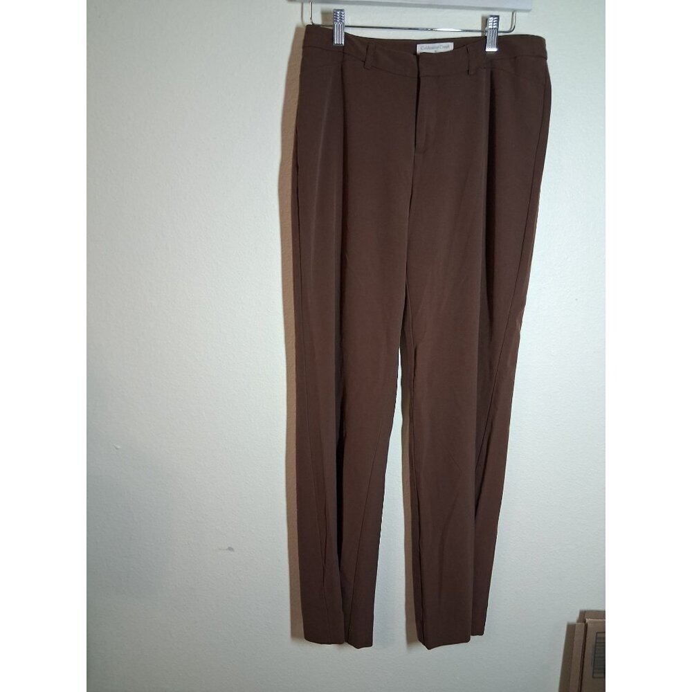 Coldwater Creek Dress Pants Business Casual Slacks Office Trousers Brown Size 6